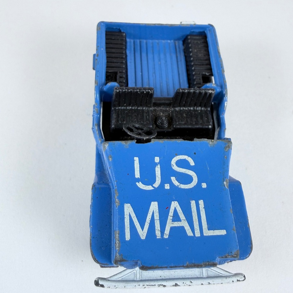 Vintage 1976 Matchbox No 38 Jeep US Mail Lesney Made in England Blue Diecast